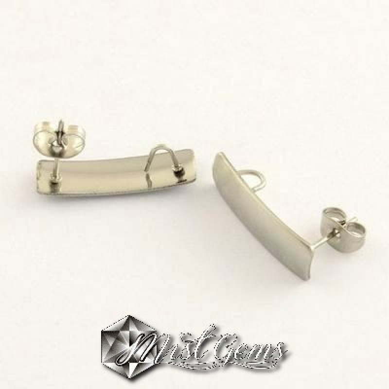 Baza cercei inox dreptunghi 21X6mm 