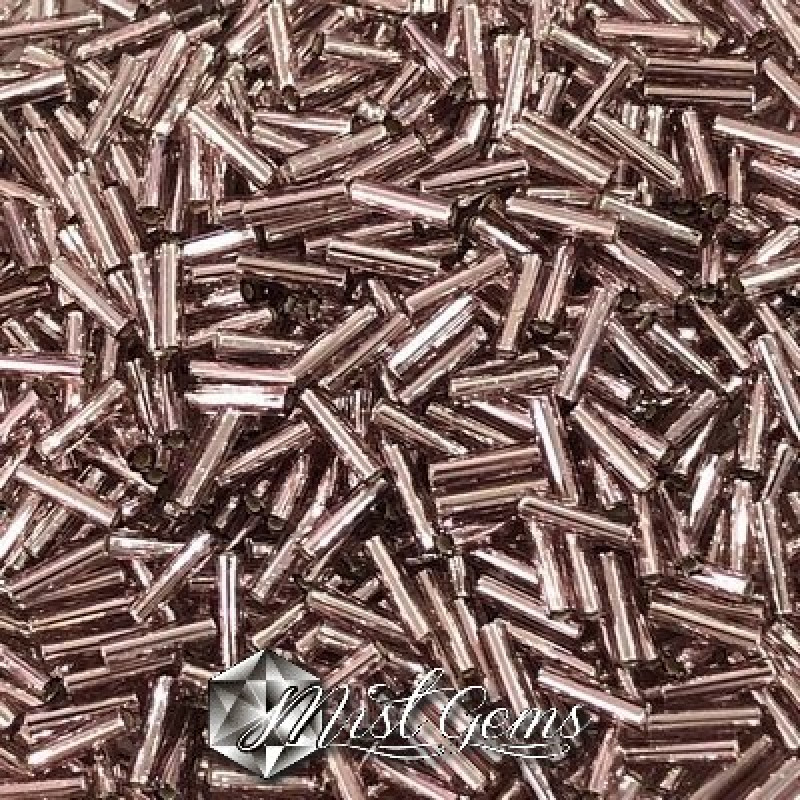 Miyuki Bugle BB2-0012 Smoky Amy Silver Lined