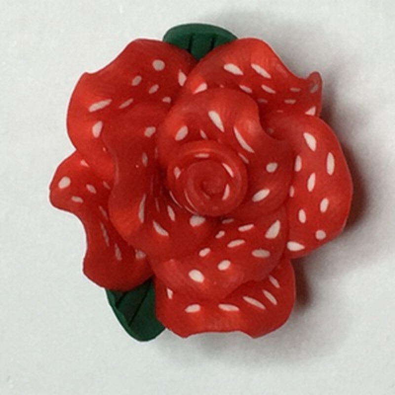 Martisor Trandafir Rosu din FIMO-100 buc