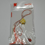 Martisor Trandafir Colorata cu Margine Alba din FIMO-30 buc