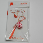 Martisor Trandafir Colorata cu Margine Alba din FIMO-30 buc