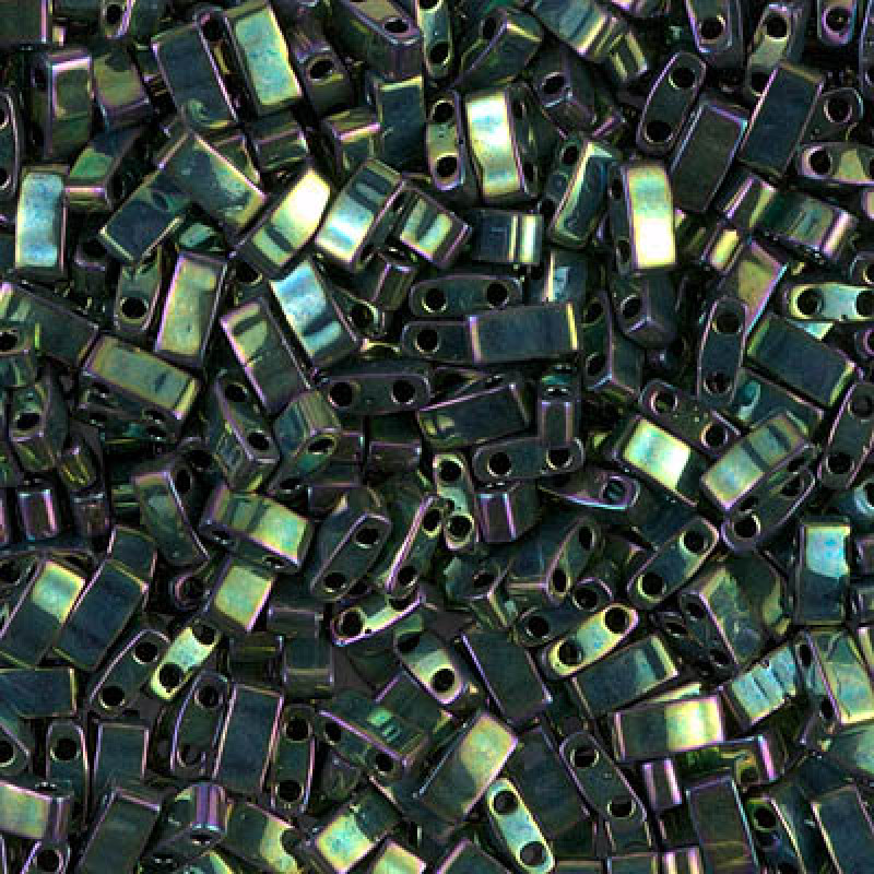 Miyuki Half-Tila 0468-Metallic Green Iris-HTL468