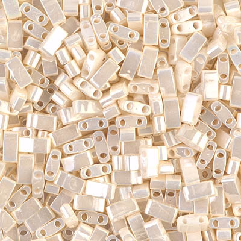 Miyuki Half-Tila 0486-Ivory Pearl Ceylon AB-HTL486