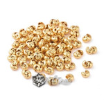 Acoperitoare de nod din inox placata cu aur 18k-3mm-2buc