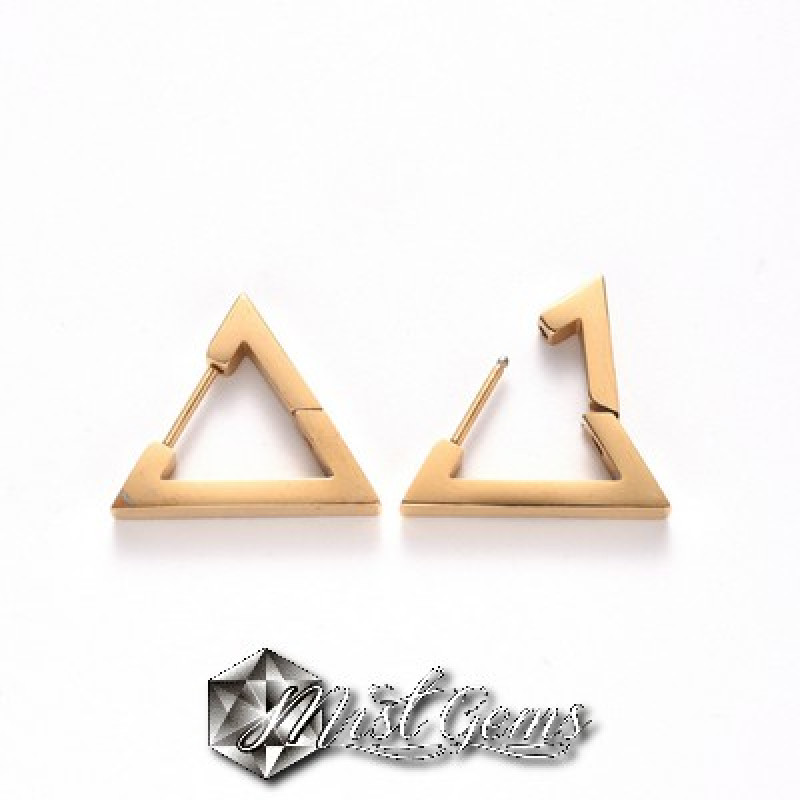 Baza Cercei Aurii Inox Triunghi 18.5x21x3mm 