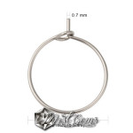 Baza cercei inox argintii cerc diametrul 15mm