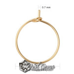 Baza cercei inox aurii cerc diametrul 15mm-10 perechi