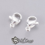 Inchizatoare lobster inox placata cu argint 12mm-1 buc