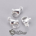 Inchizatoare lobster inox placata cu argint 12mm-1 buc