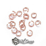 Zale din inox  culoare aur roz 4mm -10 buc