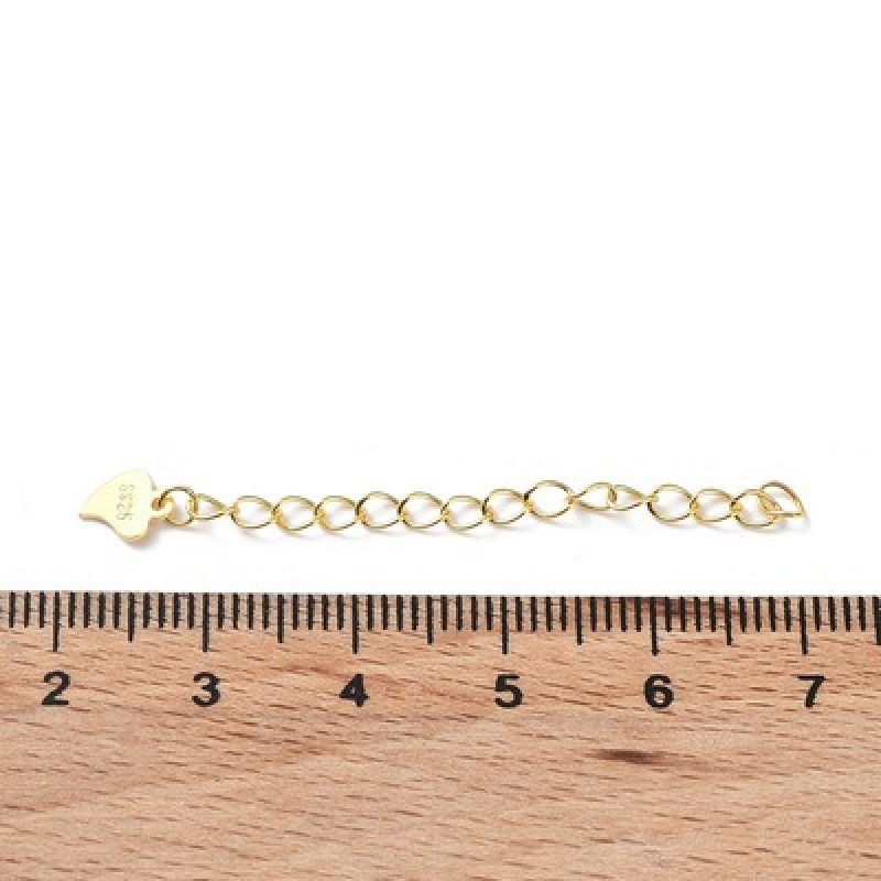 Extensie din Lant,din Argint 925 placat cu aur 18k-40mm -1buc