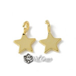 Charm din Argint 925 placat cu Aur 18k-Stea 5X5mm -1buc