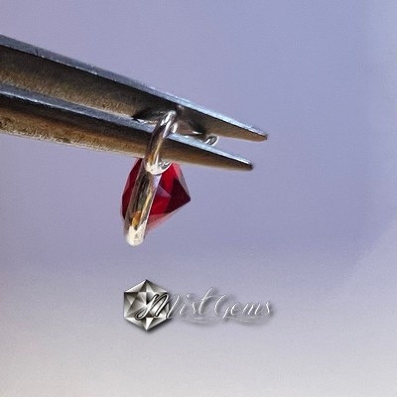 Charm  (mic pandantiv) din Argint 925 -Contur din Argint-Cubic Zirconia Transparenta-5mm -1buc