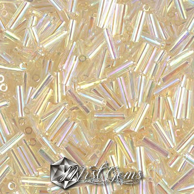 Miyuki Bugle BB2-2442 Crystal Ivory Gold Luster