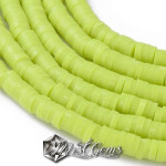 Discuri din argila polimerica-vinil-4mm,verde-galben