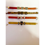 Slider Buton Auriu Placat cu Cubic Zirconia-Pentru Banda