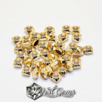Margele Metalice Patratr Placate cu Aur,Gaura Larga 4X4X2.5mm  -10buc