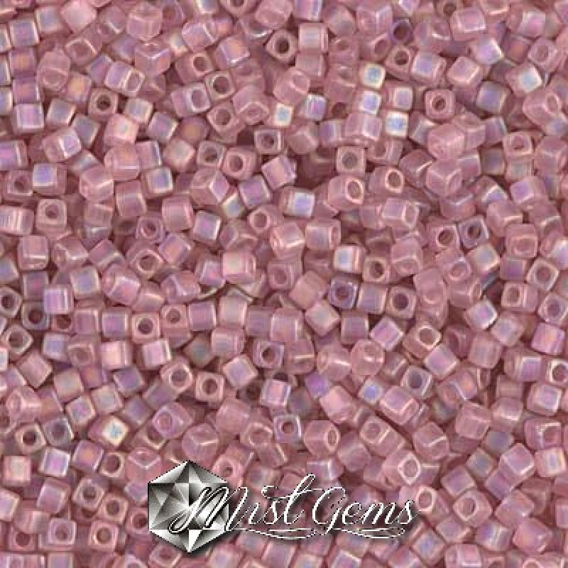 Miyuki Square Beads SBS0142 FR-Matted Transparent Smoky Amethyst AB-1.8mm