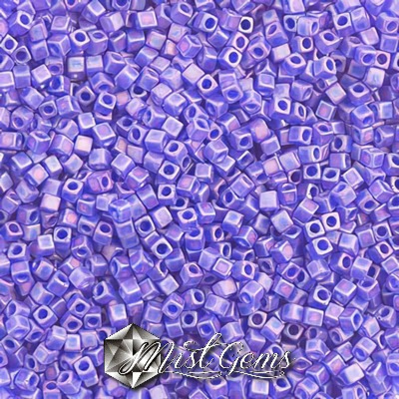 Miyuki Square Beads SBS0151FR Matted Transparent Cobalt AB