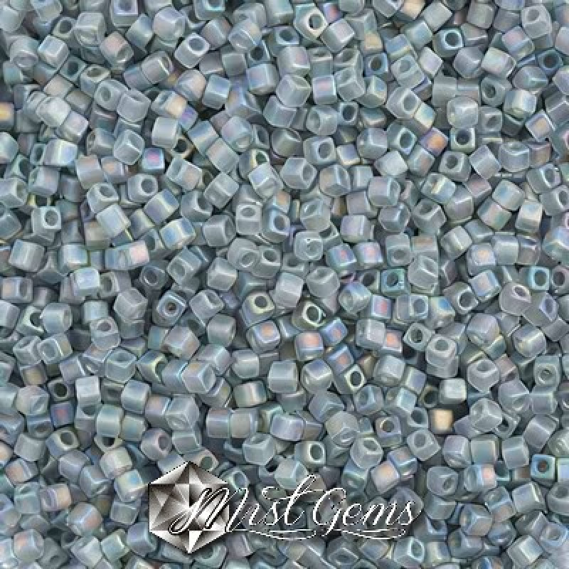 Miyuki Square Beads SBS0152FR Matted Transparent Grey AB-1.8mm