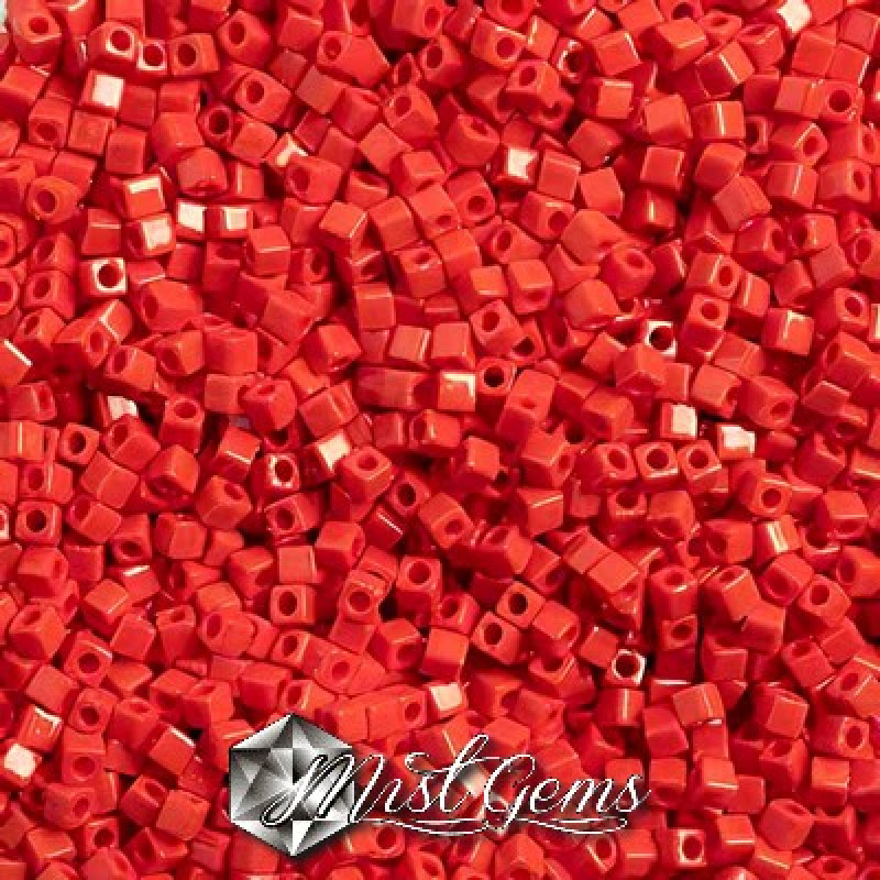 Miyuki Square Beads SBS0408 Opaque Dark Red