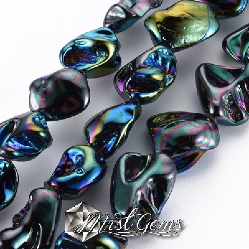 Perle din scoica ,bleumarin rainbow 15~24x9~17x7~12mm-1 sir