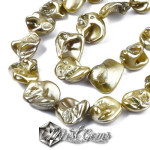 Perle din scoica ,kaki,forma neregulata 15~25x10~26x5~16-1 sir