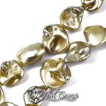 Perle din scoica ,kaki,forma neregulata 15~25x10~26x5~16-1 sir