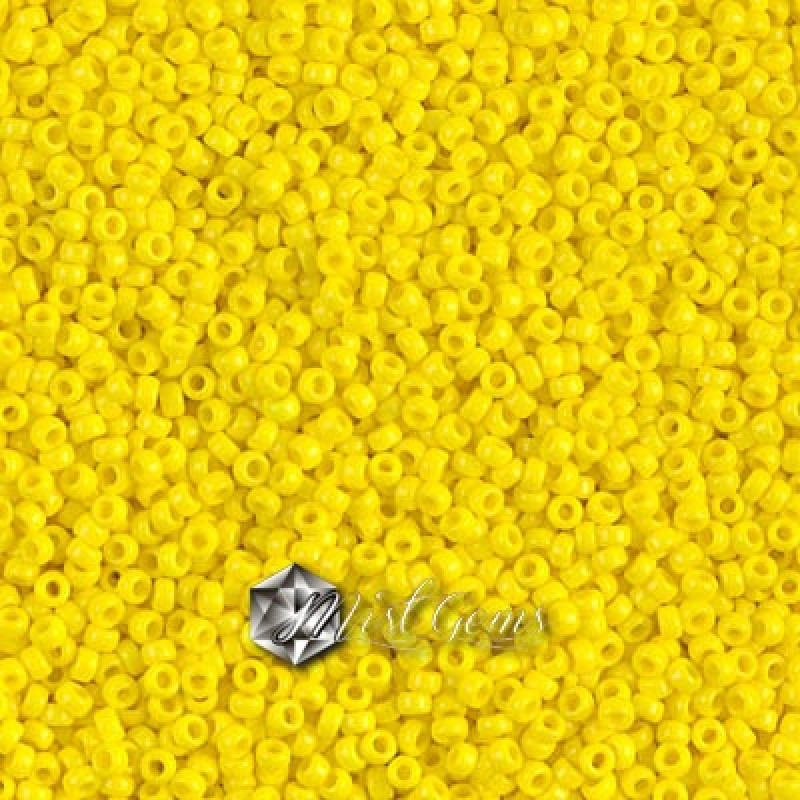 Miyuki Round Rocailles 404-15/0 RR 0404 Opaque Yellow