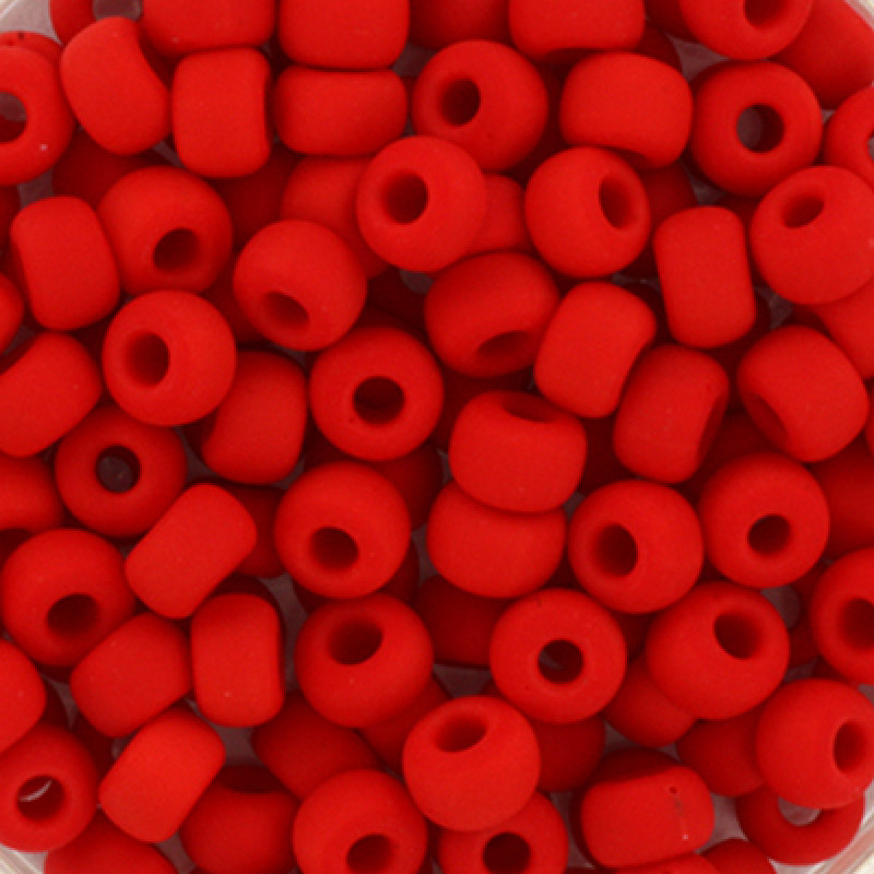Miyuki Round Rocailles RR06/0-0408F Opaque Matte Red