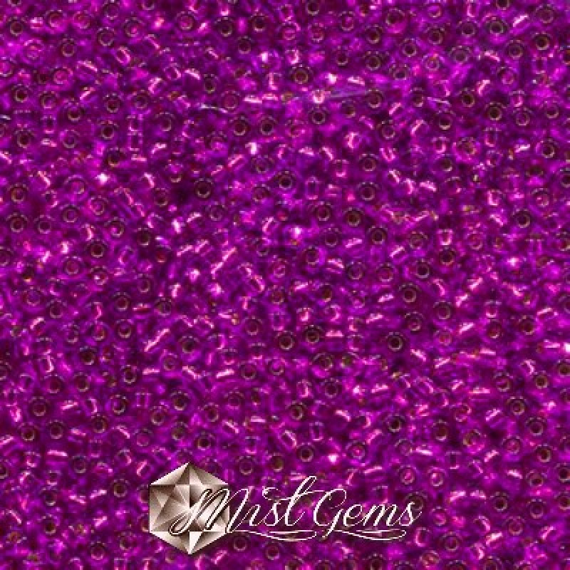 Miyuki Round Rocailles 11/0 RR-1345 Silverlined Magenta AB