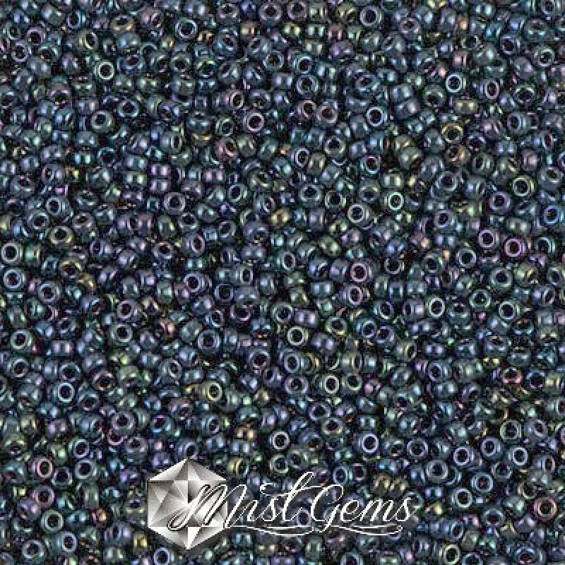 Miyuki Round Rocailles 452-15/0 RR 0452 Metallic Dark Blue Iris