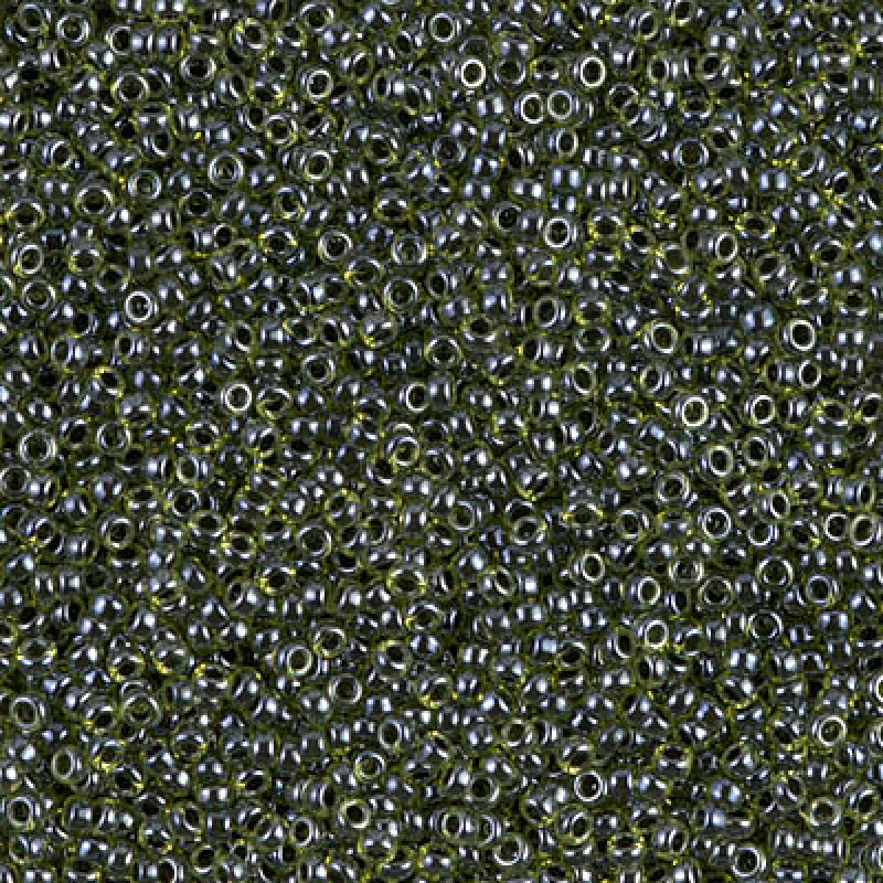 Miyuki Round Rocailles 1816-15/0 RR 1816 Black Lined Chartreuse