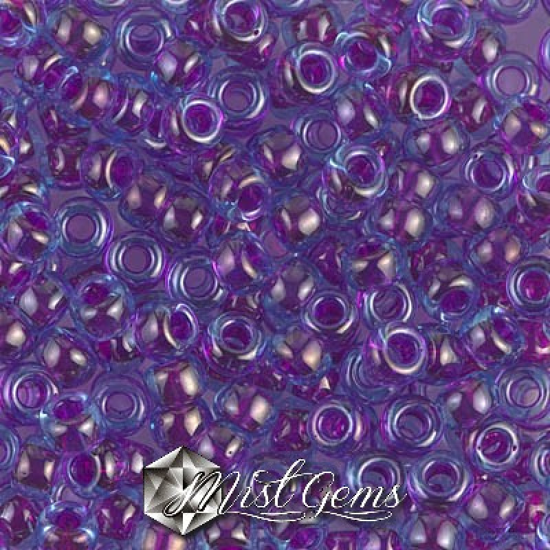 Miyuki Round Rocailles RR06/0-0352 Fuchsia Lined Aqua Luster