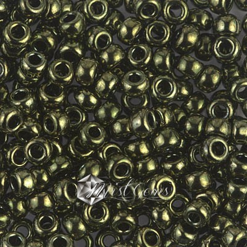 Miyuki Round Rocailles RR06/0-0459 Metallic Olive