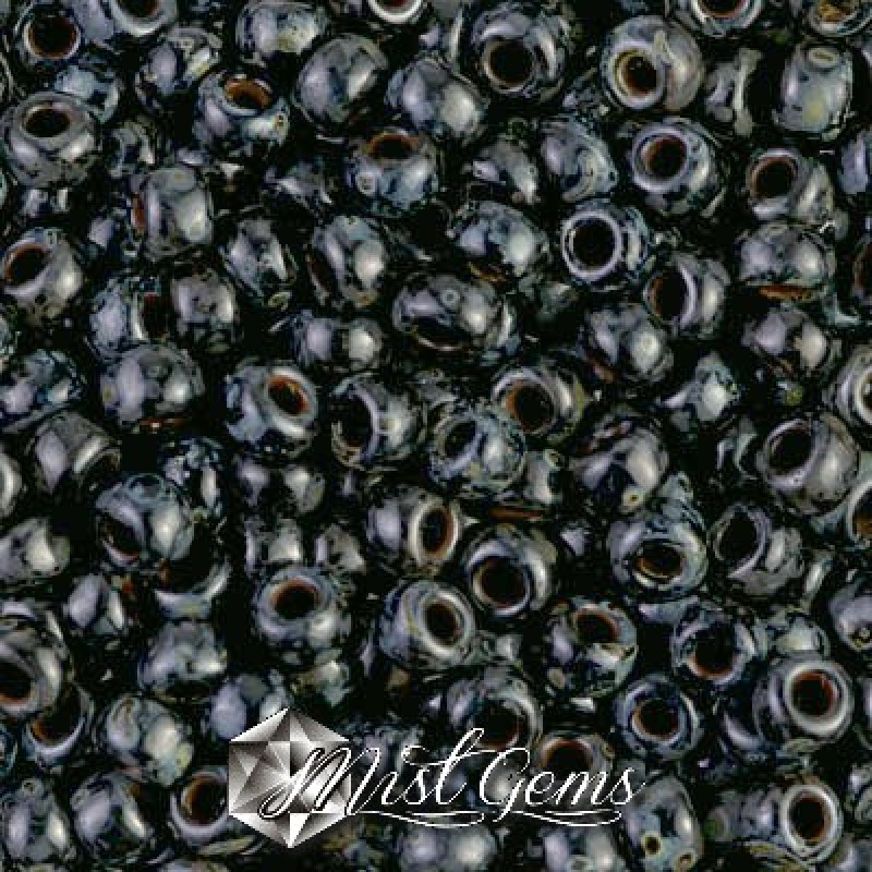 Miyuki Round Rocailles RR06/0-4511 Opaque Picasso Black