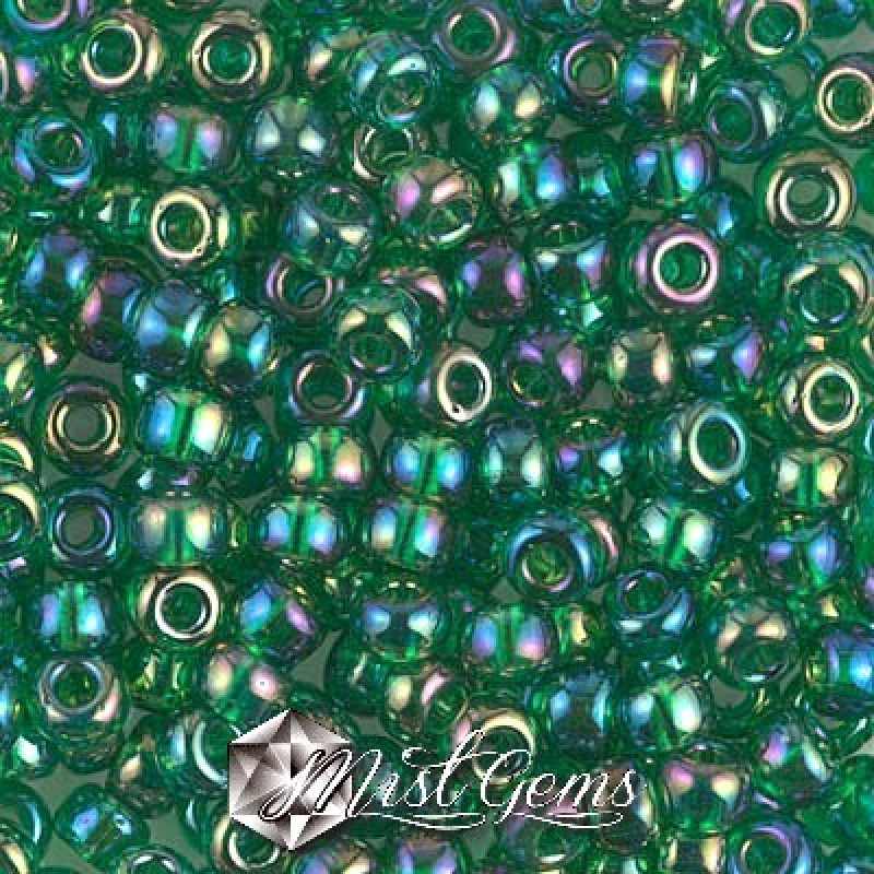 Miyuki Round Rocailles RR06/0-0179 Transparent Green AB