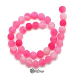 Agate Sfere  (Crackle) Erodate Roz Magenta 4mm-49 buc
