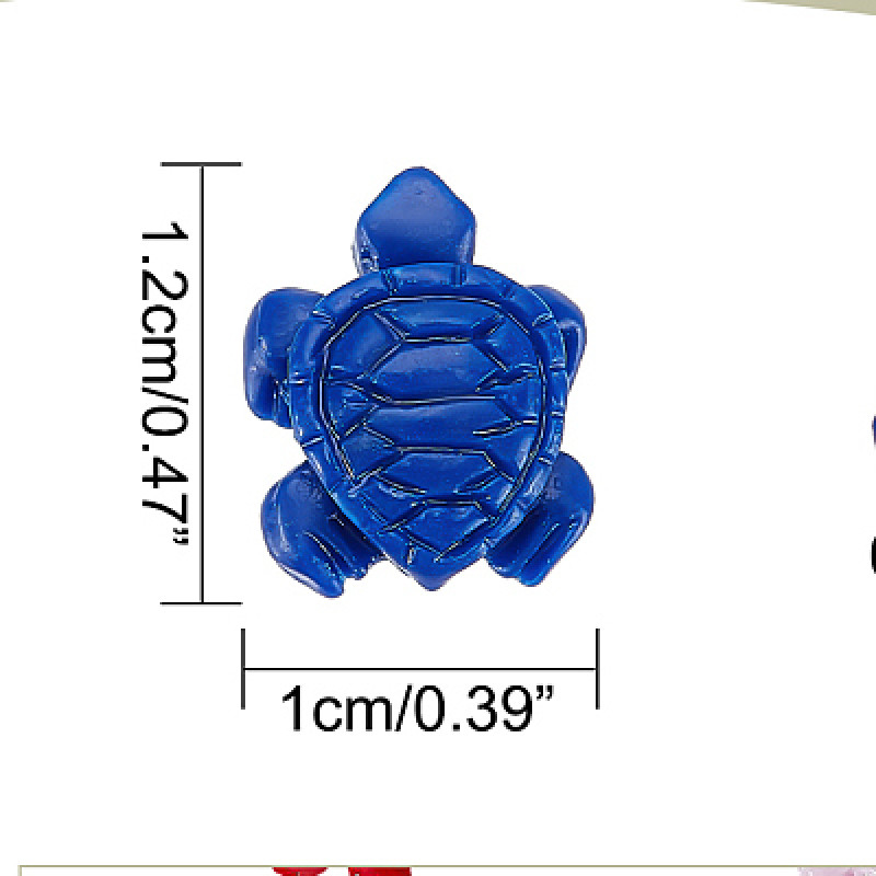Margele "Broasca Testoasa" -imitatie coral-bleu-1buc