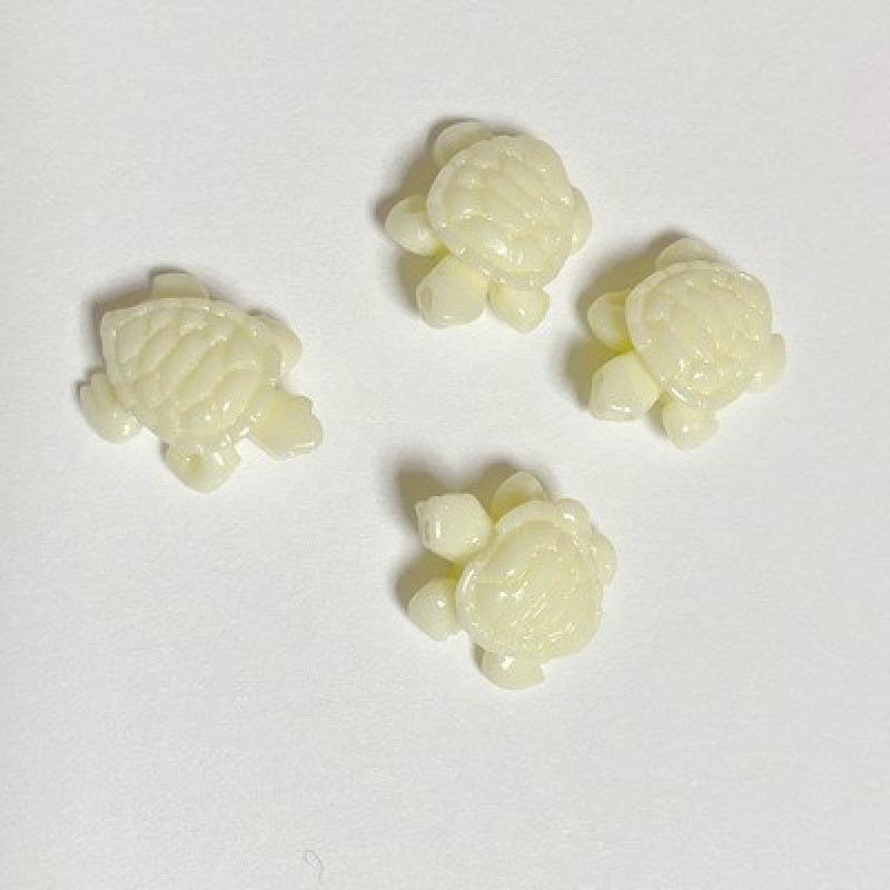 Margele "Broasca Testoasa" -imitatie coral-ivoire-10buc