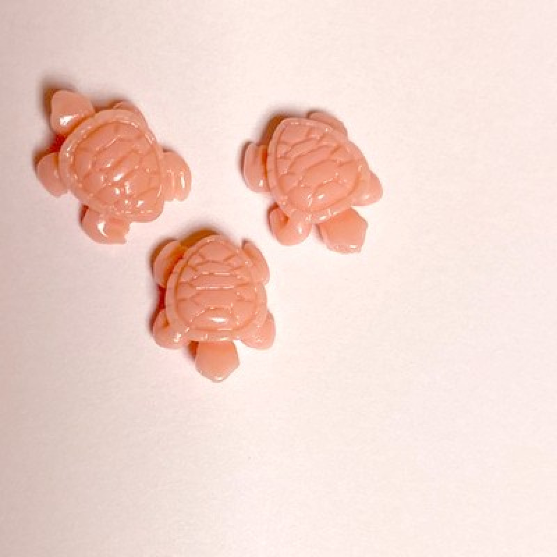 Margele "Broasca Testoasa" -imitatie coral-roz-1buc