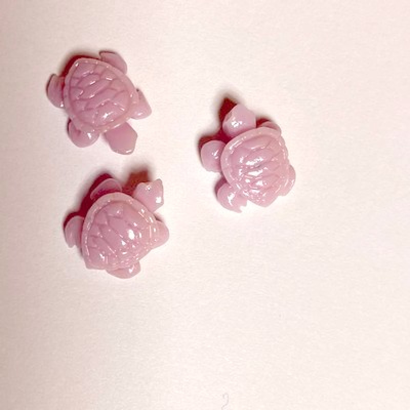 Margele "Broasca Testoasa" -imitatie coral-lila-1buc