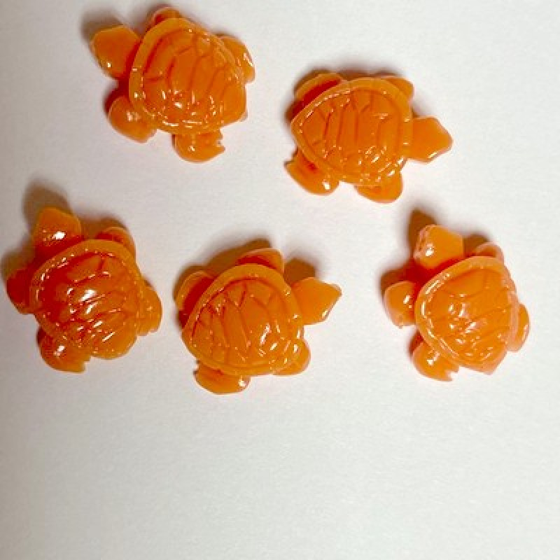 Margele "Broasca Testoasa" -imitatie coral-orange-1buc