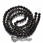Hematit Sfere Negru cu AB,Fatetate , 4mm-10 buc