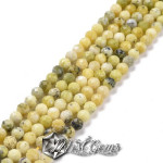 Jasp sfere fatetate galben lime-20 buc