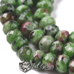 Jasp Sesame-Kiwi Rondele Fatetate Verde-Ruby 4X3mm -20 buc.