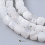 Agate Cuburi Albe 4mm-20 buc