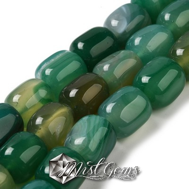 Agate Coloana Verzi 15mm -4 buc