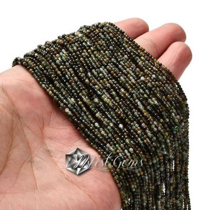 Jad African Natural Sfere Fatetate 2-2.5mm -Sir 37cm