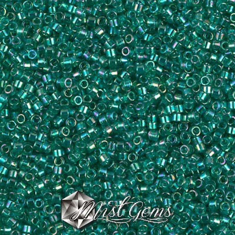 Delica 11/0 DB 1248 Transparent Caribbean Teal AB